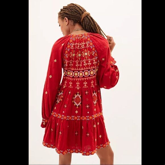 Anthropologie Niamh Embroidered Tunic Dress Size S - Picture 3 of 6